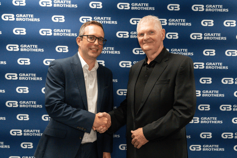 Steve Setford with David Gratte at the Excellence Awards 2025.